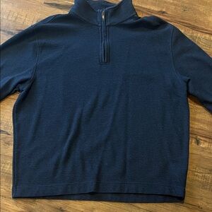 Van Heusen Men's Dark Blue Zip-Up Sweater